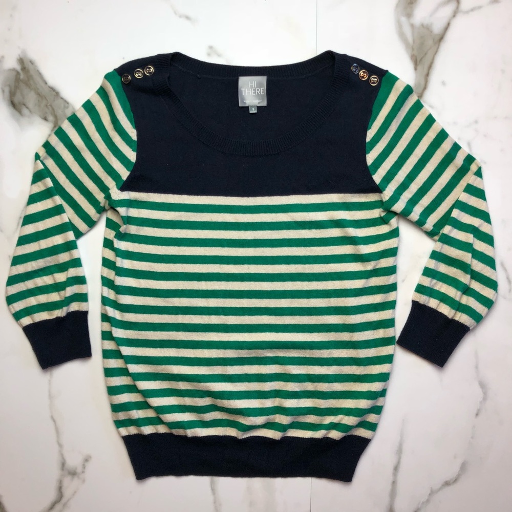 HI THERE from Karen Walker Stripe Blocked Sweater